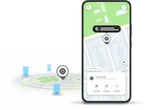 Samsung phone using SmartThings Find precise location feature to locate phone nearby.