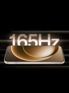 OnePlus 15 5G smartphone highlighting its 165Hz AMOLED display for ultra-smooth scrolling and gaming performance.