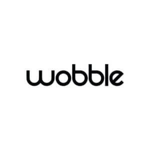 Wobble brand logo displayed on a white background, representing the company behind the Wobble One smartphone