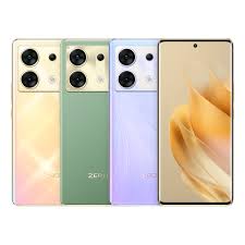 Infinix mobile Zero 30 5G in gold, green, and purple colors with curved AMOLED display and triple camera setup
