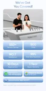 Realme service network in India with 550+ service centres and customer support coverage across 500 cities