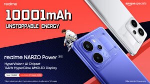 Realme Narzo Power 5G smartphone with 144Hz AMOLED display and HyperVision AI chipset