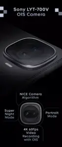 iQOO 15R Sony LYT-700V OIS camera with portrait mode and 4K 60fps video recording