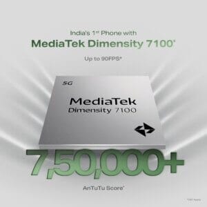 Infinix Note Edge powered by MediaTek Dimensity 7100 processor with 750000+ AnTuTu score and 5G performance